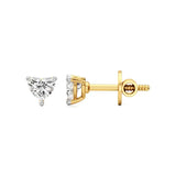 Sia | Three Prong Studs with Heart Shaped Solitaire Lab-Grown Diamond - Nivara