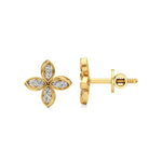 Flora | Round Lab-Grown Diamonds Floral Studs - Nivara