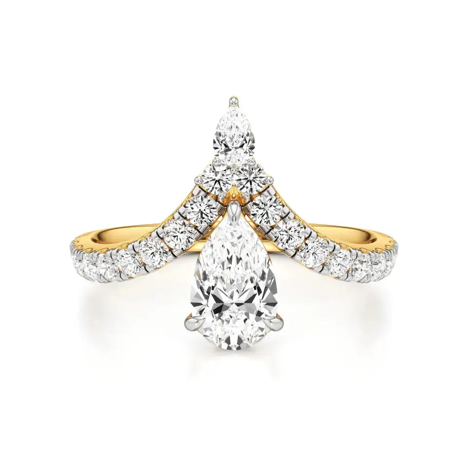 Amara | Pear Lab-Grown Diamond Solitaire Ring - Nivara