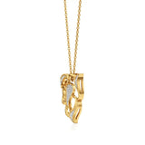 Sneh | Round Lab Grown Diamonds Heart & Petals Pendant - Nivara