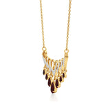 Anek | Round Lab Grown Diamonds & Pear-Cut Rubies Pendant