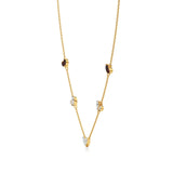 Sneh | Pear-Cut Ruby & Lab Grown Diamonds Heart Motif Necklace