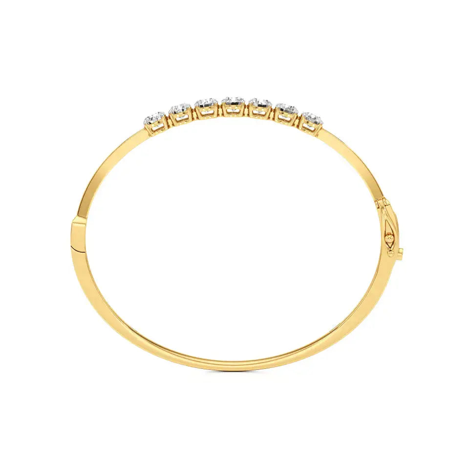 Noor | Classic Seven Lab Grown Diamonds Oval Bangle - Nivara