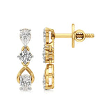 Vanya | Round, Pear and Oval Lab-Grown Diamonds Drop Earrings - Nivara