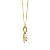 Sneh | Classic Heart & Round Lab Grown Diamonds Pendant - Nivara