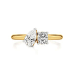 Toi et Moi | Pear & Cushion Lab-Grown Diamond Ring - Nivara