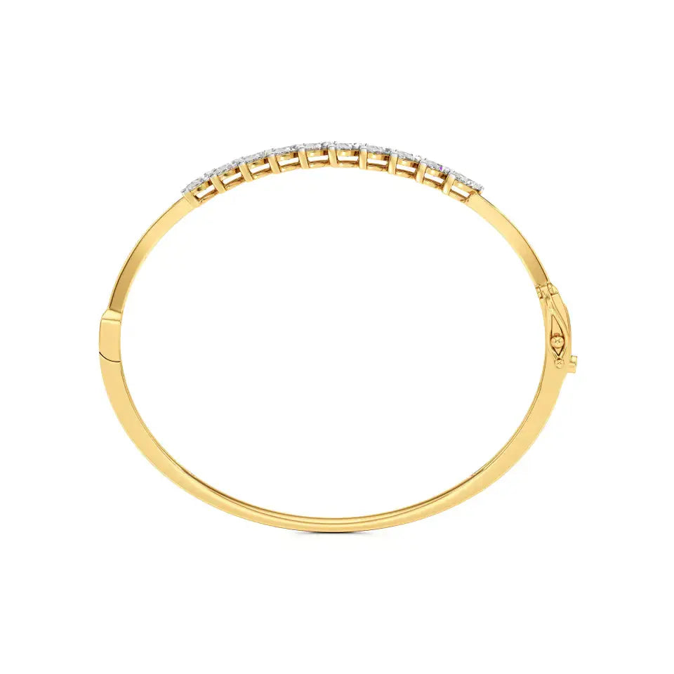 Noor | Classic Marquise Lab Grown Diamonds Oval Bangle - Nivara