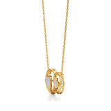 Sneh | Elegant Round Lab Grown Diamonds Dual Heart Pendant - Nivara