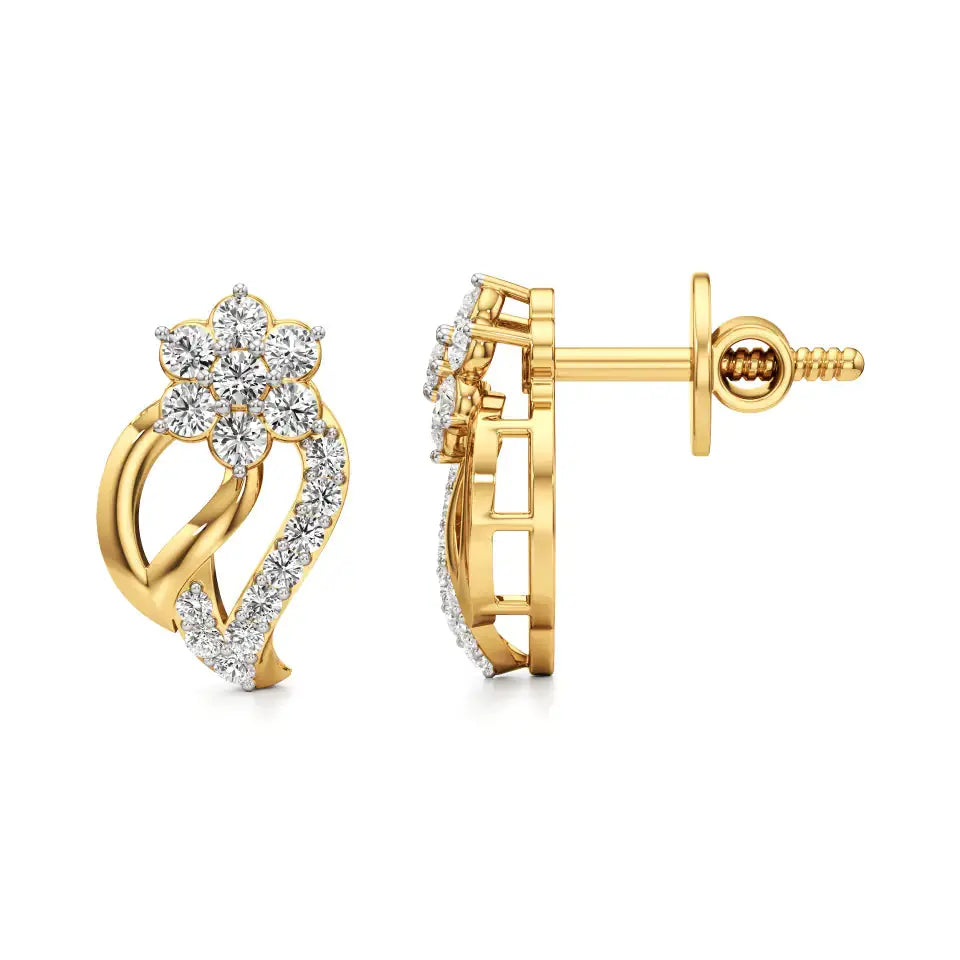 Flora | Round Lab-Grown Diamonds Studs - Nivara