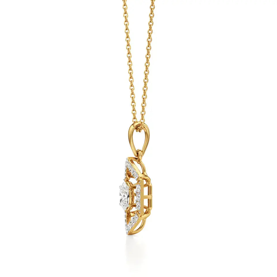 Mode | Oval & Round Hexagon Design Pendant - Nivara