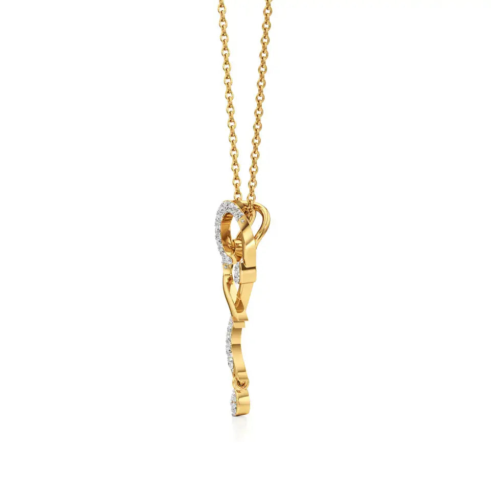 Sneh | Elegant Round Lab Grown Diamonds Heart Pendant - Nivara