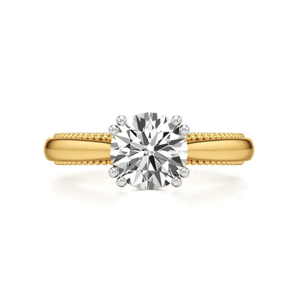 Amora | Round Lab-Grown Diamond Solitaire Ring - Nivara