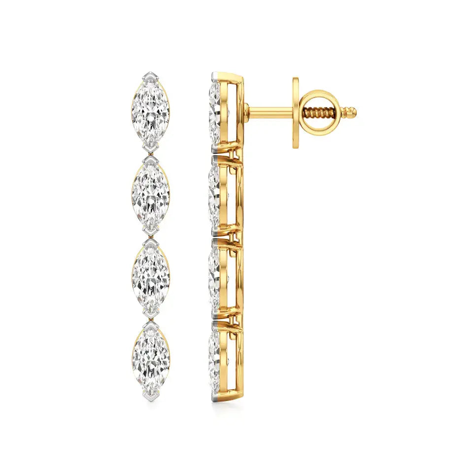 Mode | Marquise Lab-Grown Diamond Danglers - Nivara