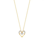 Sneh | Classic Round & Pear Lab Grown Diamonds Heart Pendant - Nivara