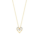 Sneh | Classic Round & Pear Lab Grown Diamonds Heart Pendant - Nivara