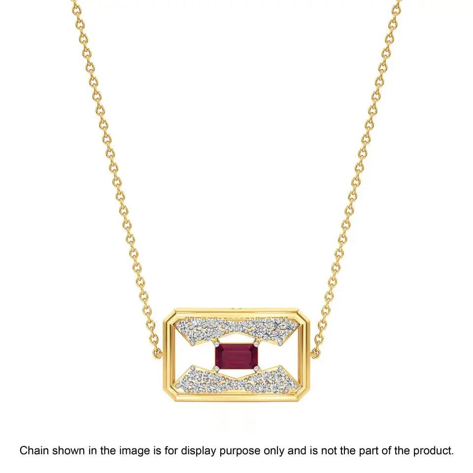 Rupak | Ruby Accented Round Lab Grown Diamonds Chain Bracelet - Nivara