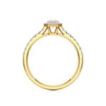 Mira | Emerald Lab-Grown Diamond Halo Ring - Nivara