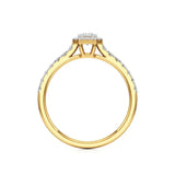 Mira | Emerald Lab-Grown Diamond Halo Ring - Nivara
