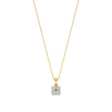 Anek | Princess-Cut Solitaire Halo Lab Grown Diamonds Pendant