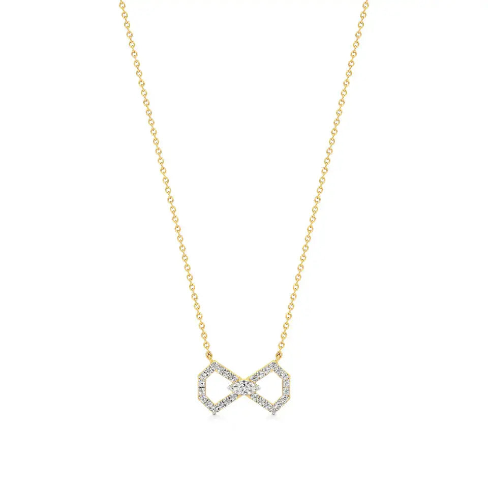 Foreva | Marquise & Round Lab Grown Diamonds Loop Pendant - Nivara