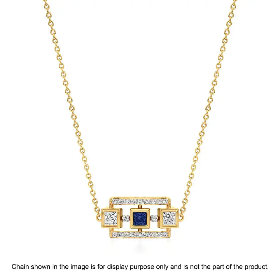 Rupak | Elysian Sapphire Accented Round Lab Grown Diamonds Chain Bracelet - Nivara