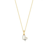 Sneh | Classic Heart & Round Lab Grown Diamonds Pendant - Nivara