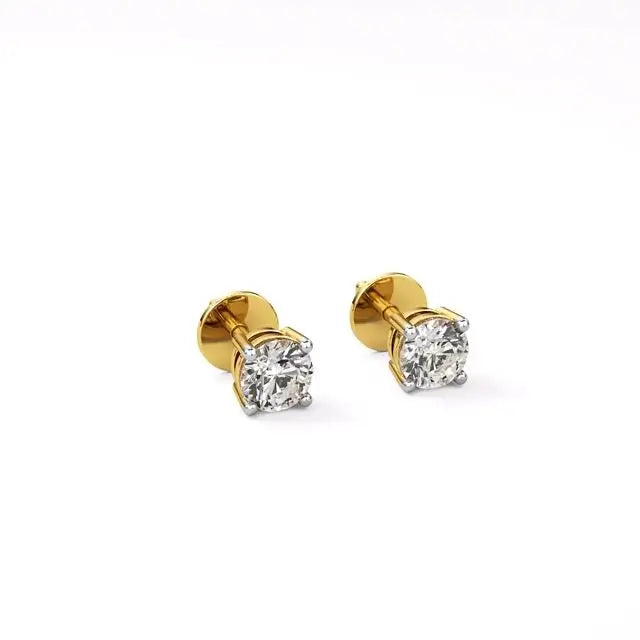 Thea | 4-Prong Round Lab-Grown Diamond Stud - Nivara