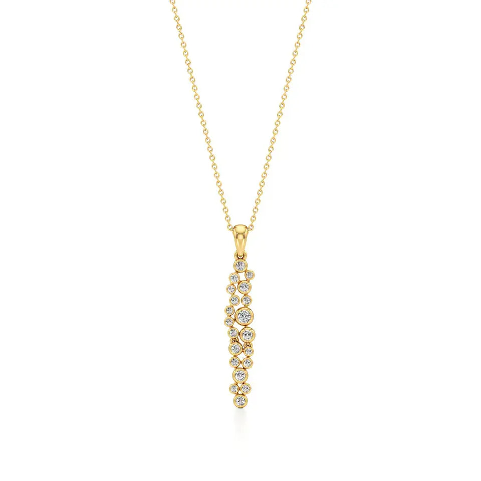 Celestia | Classic Round Lab Grown Diamonds Cluster Pendant - Nivara