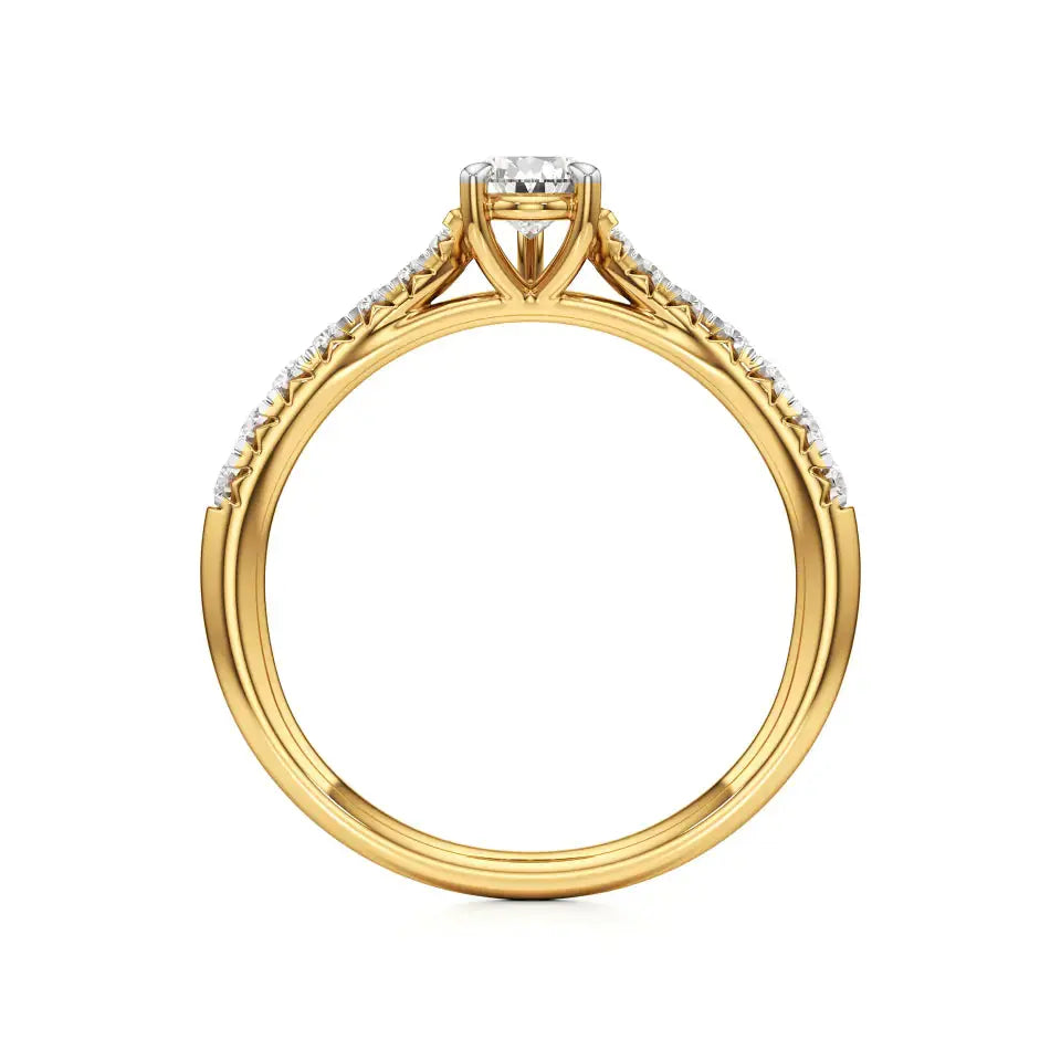 Amara | Round & Pear Lab-Grown Diamond Ring - Nivara