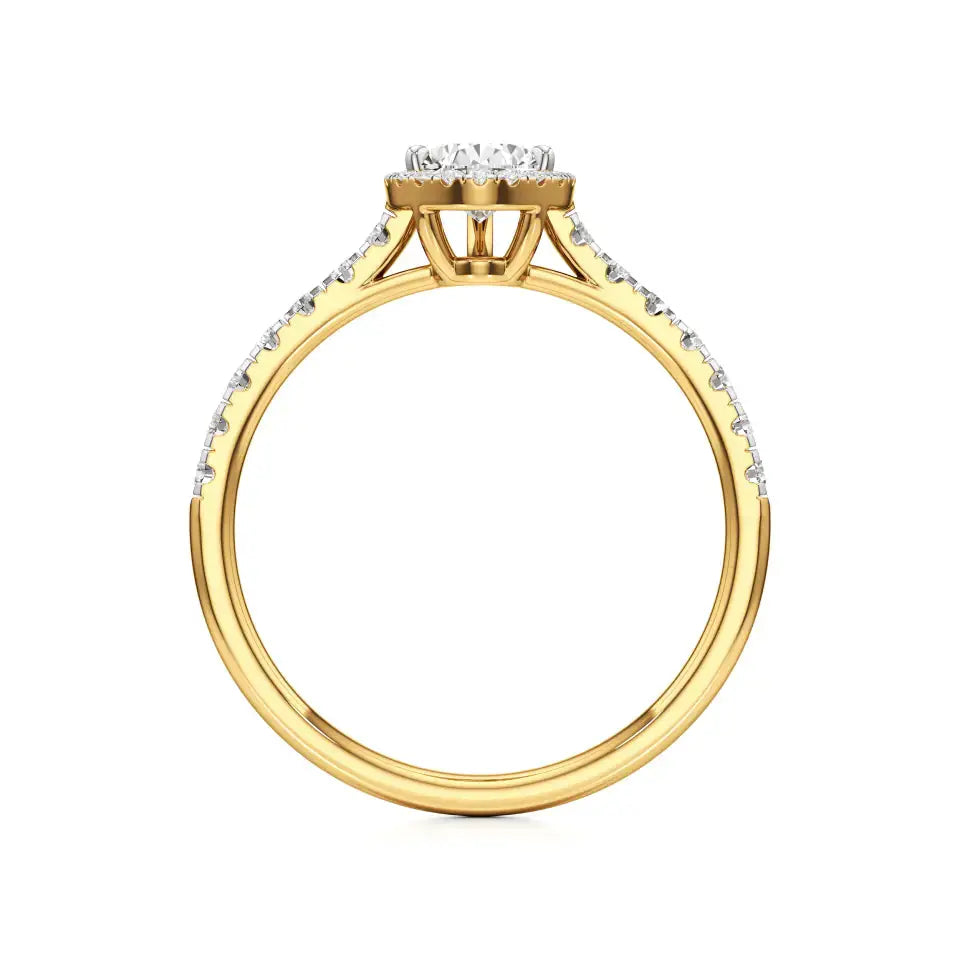 Mira | Round & Pear Lab-Grown Diamond Halo Ring - Nivara