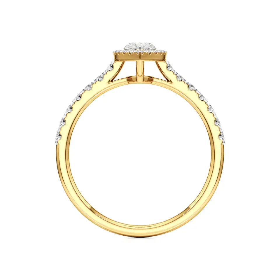 Mira | Round & Marquise Lab-Grown Diamond Halo Ring - Nivara