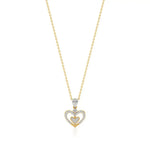 Sneh | Pear & Round Lab Grown Diamonds Heart Pendant - Nivara