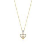 Sneh | Pear & Round Lab Grown Diamonds Heart Pendant - Nivara