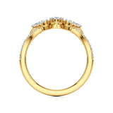 Flora | Round & Pear Lab-Grown Diamond Ring with Pav�� Accents - Nivara