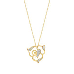 Sneh | Round Lab Grown Diamonds Heart & Petals Pendant - Nivara