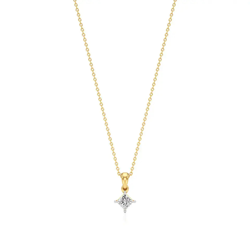 Thea | Princess-Cut Solitaire Lab Grown Diamond Pendant - Nivara