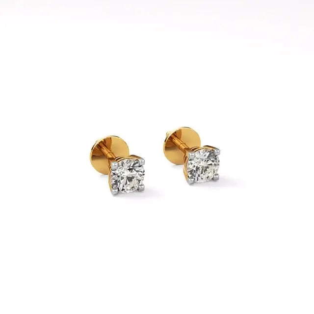 Thea | Four Prong setting with Round Lab-Grown Studs - Nivara