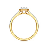 Amara | Asscher-cut Lab-Grown Diamond Halo Ring - Nivara