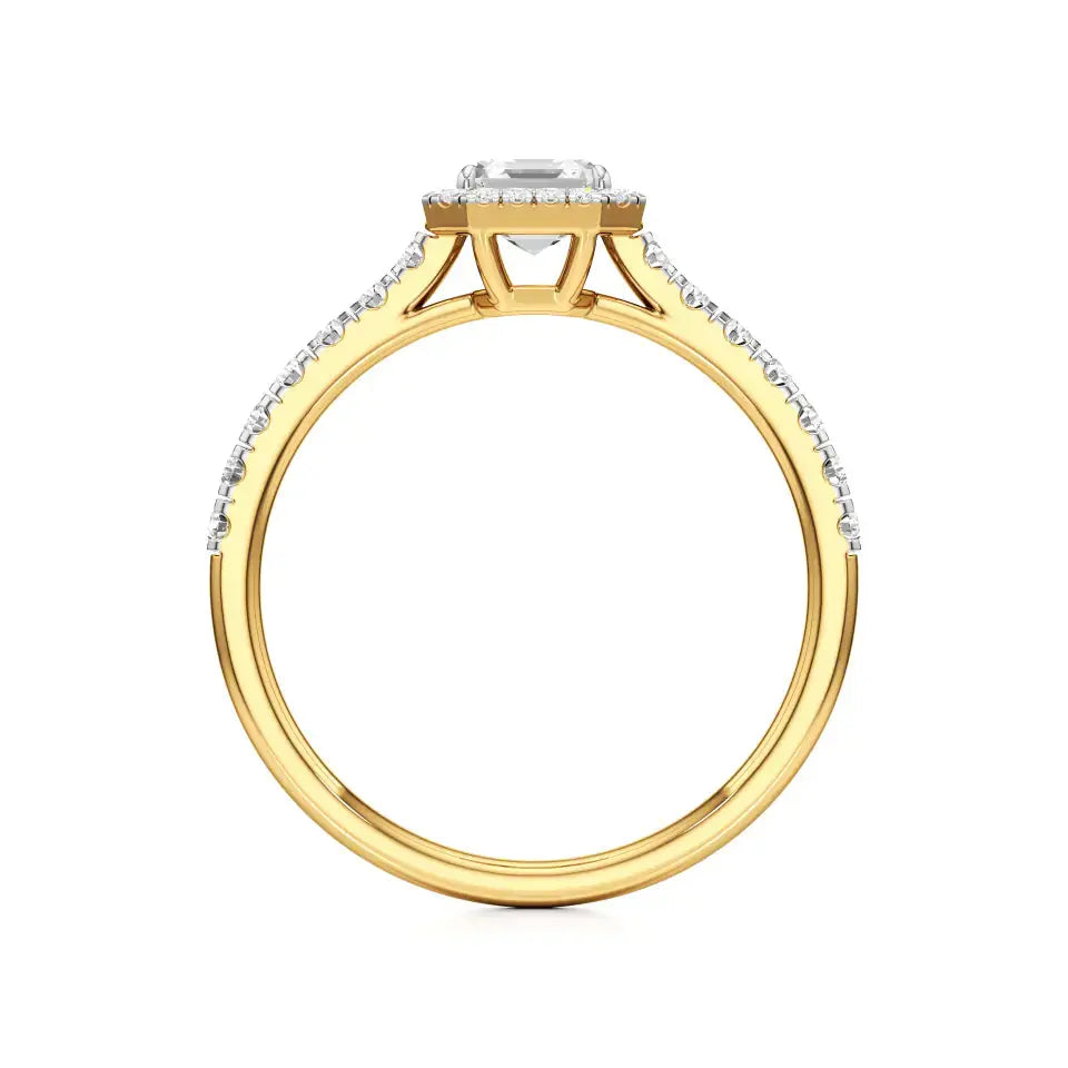 Amara | Asscher-cut Lab-Grown Diamond Halo Ring - Nivara