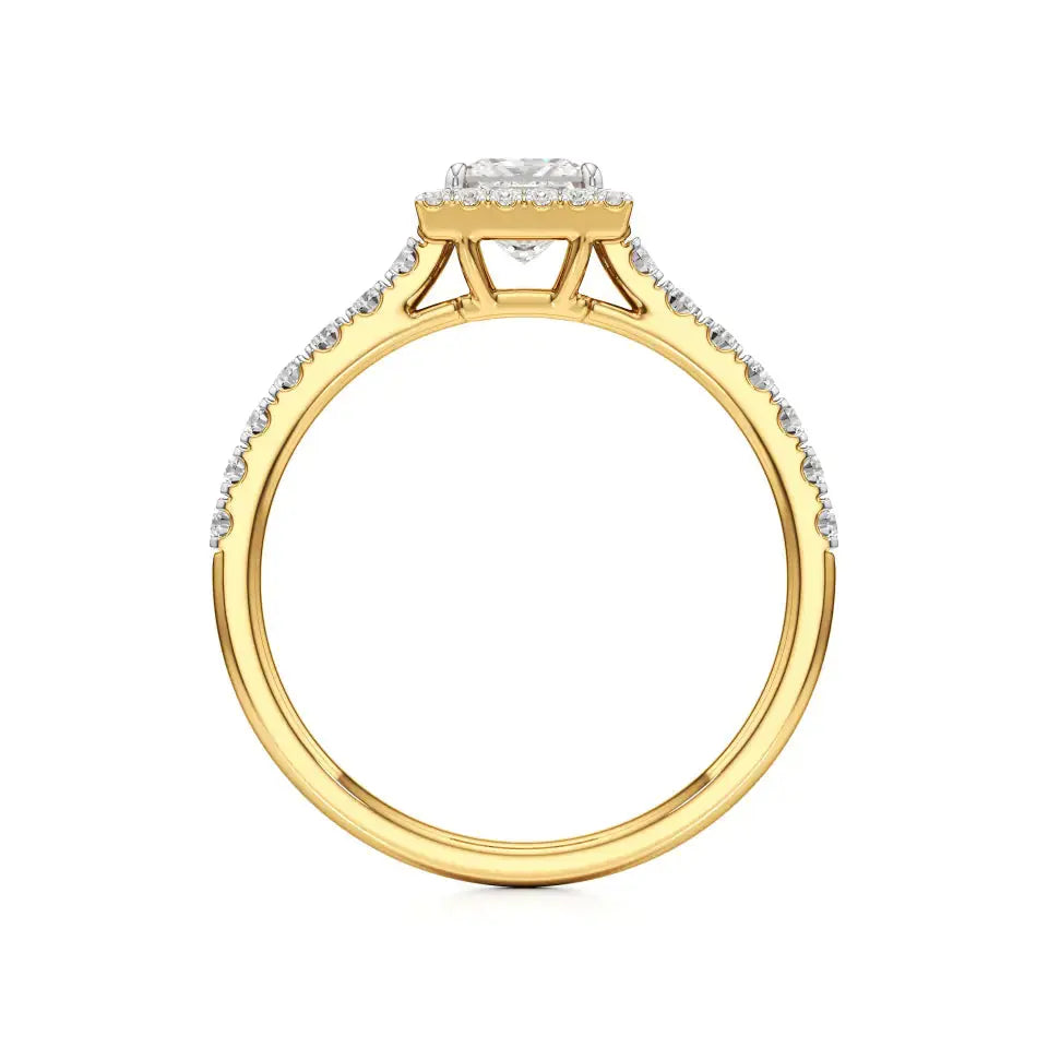 Mira | Round & Princess Lab-Grown Diamond Halo Ring - Nivara