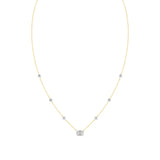 Anek | Radiant Solitaire & Round Lab Grown Diamond Necklace