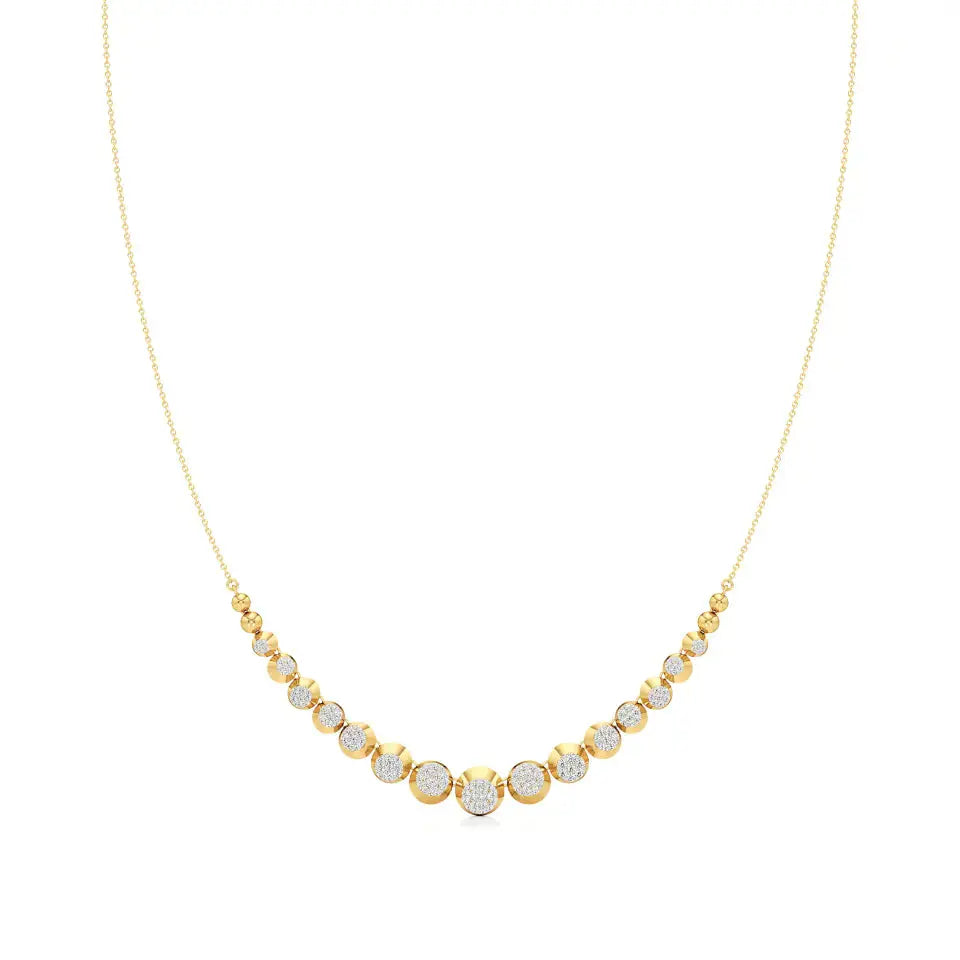 Mode | Elegant Round Lab Grown Diamond Necklace - Nivara