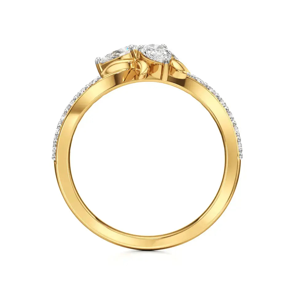 Flora | Round & Pear Lab-Grown Diamond Ring - Nivara