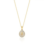 Celesta | Elegant Round Lab Grown Diamonds Cluster Pendant - Nivara