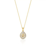 Celesta | Elegant Round Lab Grown Diamonds Cluster Pendant - Nivara