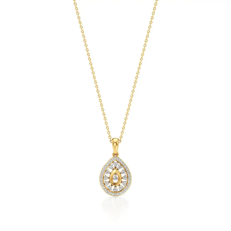 Celesta | Elegant Round Lab Grown Diamonds Cluster Pendant - Nivara