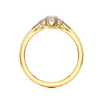 Aria | Emerald Lab-Grown Diamond Three-Stone Ring - Nivara