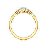 Aria | Emerald Lab-Grown Diamond Three-Stone Ring - Nivara