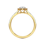 Mira | Round Lab-Grown Diamond Ring with Halo around it - Nivara