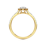 Mira | Round Lab-Grown Diamond Ring with Halo around it - Nivara